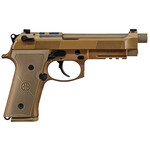 Beretta Beretta USA M9A4 Full Size 9mm Luger 18+1 5.10" Flat Dark Earth Cerakote Steel Threaded Barrel, Optic Ready/Serrated Slide, Aluminum Frame w/Beavertail & Picatinny Rail w/FDE Textured Polymer Grip Ambidextrous