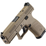 CZ CZ-USA P-10 C Compact Frame 9mm Luger 15+1 4.02" Black Stainless Steel Barrel, Black Nitride Serrated Steel Slide, Flat Dark Earth Polymer Frame w/Picatinny Rail, Interchangeable Backstrap Grip