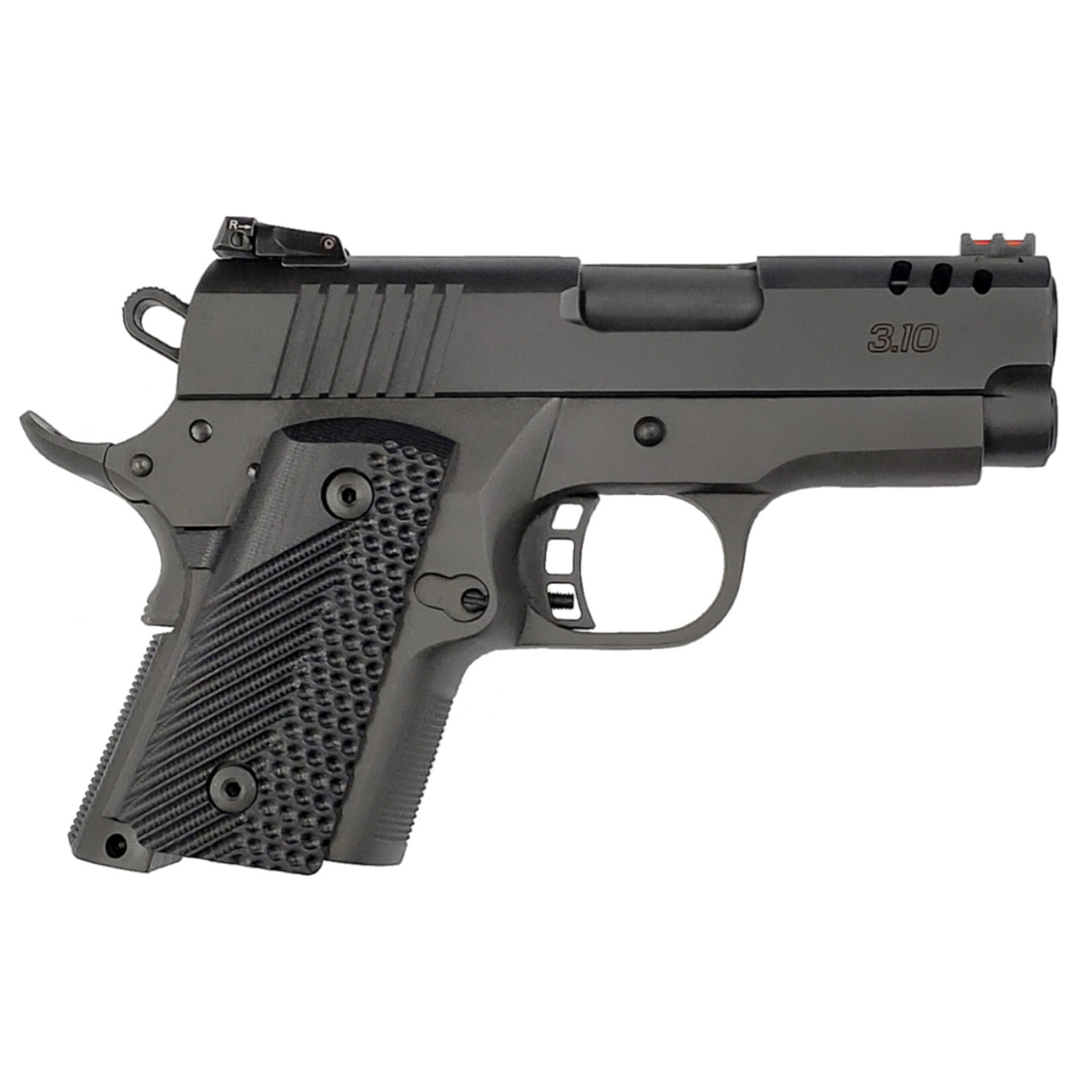 Rock Island Armory Rock Island BBR Compact 9mm Luger 10+1., 3.10" Black Steel Barrel, Black Parkerized Serrated Steel Slide, Black Parkerized Steel Frame w/Beavertail, Black G10 Grip