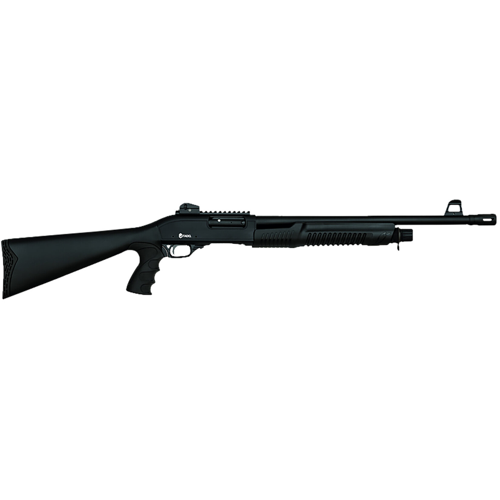 Citadel PAT 12 Gauge Pump 3" 3+1 20" Black Steel Barrel, Black Picatinny Rail Steel Receiver, Fixed Black Synthetic Stock
