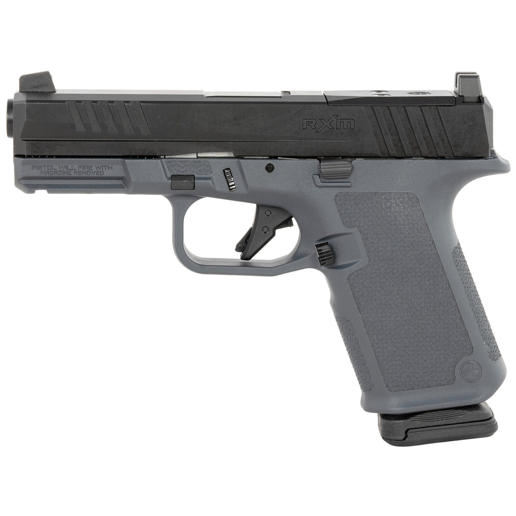 Ruger Ruger RXM 9mm 15+1 4" Black FNC Nitride Barrel/Black FNC Nitride Optic Ready Alloy Steel Slide Stealth Gray Magpul Enhanced Handgun Grip