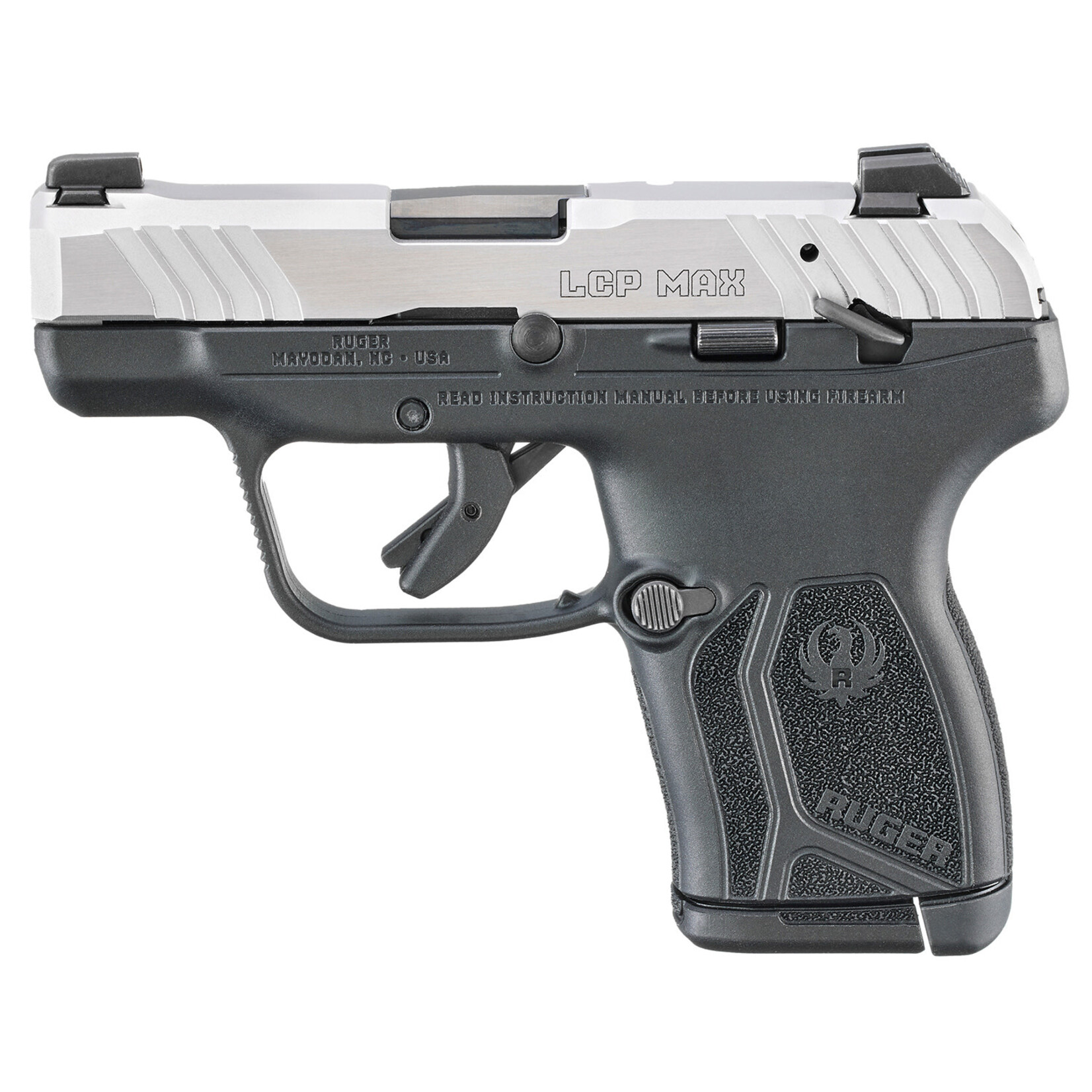 Ruger Ruger LCP Max Compact Frame 380 ACP 10+1 2.80" Black Oxide Alloy Steel Barrel, Matte Stainless Steel Serrated Slide, Black Polymer Frame, Textured Grip
