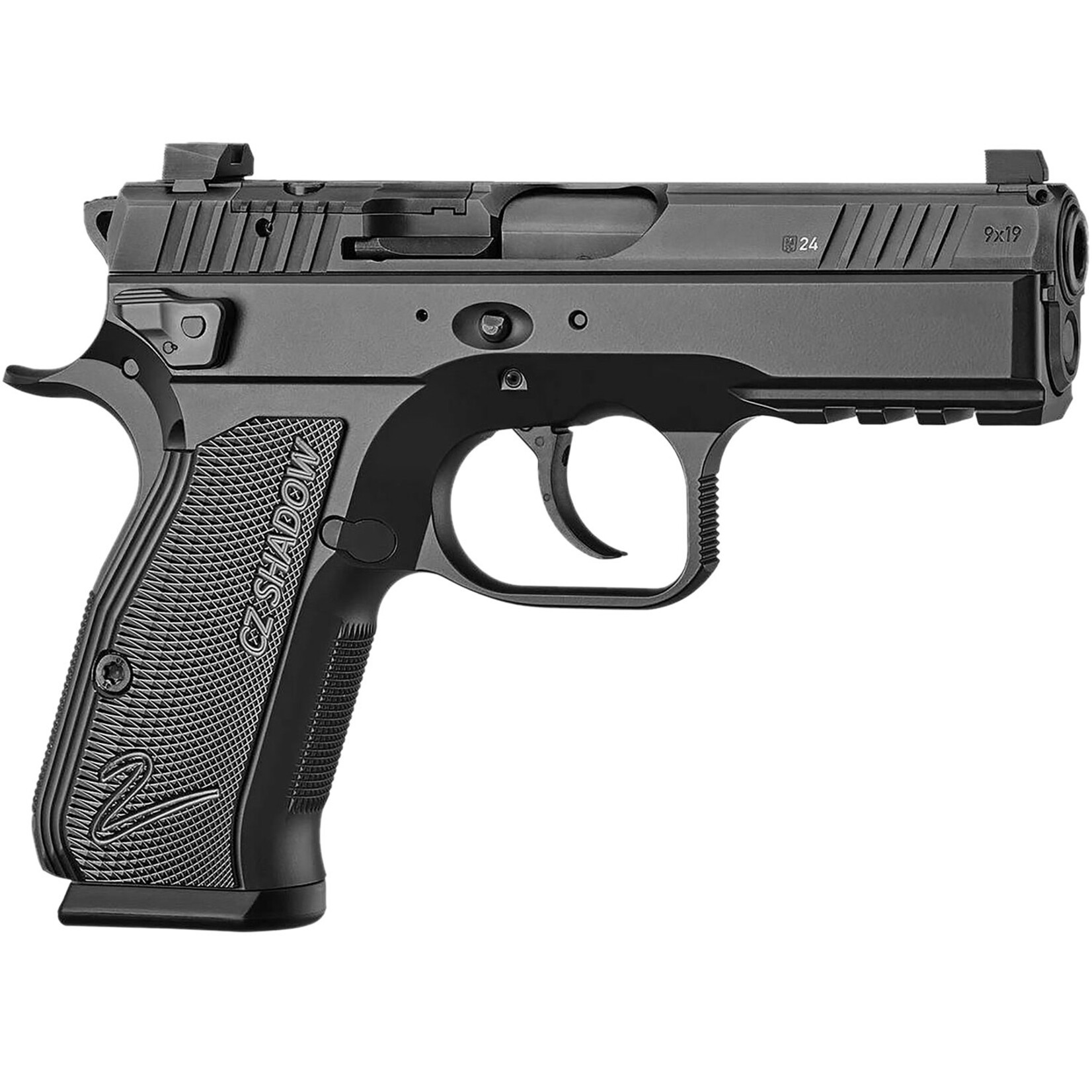 CZ CZ-USA Shadow 2 Carry Carry Frame 9mm Luger 15+1 4" Black Steel Barrel, Black Serrated Slide, Black Aluminum Frame w/Beavertail & Picatinny Rail, Black Duralumin Grip