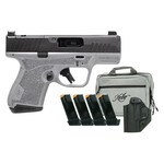 Kimber Kimber Mfg, Inc R7 Mako Bundle Sub-Compact Frame 9mm Luger 13+1 3.37" Black DLC Barrel, Black FNC Nitride Stainless Steel Optic Ready/Serrated Slide, Gray Polymer Frame, Ambidextrous, 5 Mags, Holster, Range Bag