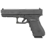 GLOCK Glock G17 Gen3 Full Size Frame 9mm Luger 17+1 4.49" Black Steel Barrel, Matte Black Serrated Steel Slide, Black Polymer Frame w/Picatinny Rail, Black Texture Finger Groove Grip