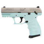 Walther Walther Arms CCP M2 + Carry Frame 9mm Luger 8+1, 3.54" Stainless Steel Barrel, Stainless Serrated Steel Slide, Angel Blue Polymer Frame w/Picatinny Rail, Angel Blue Finger Grooved Grip, Manual Thumb Safety