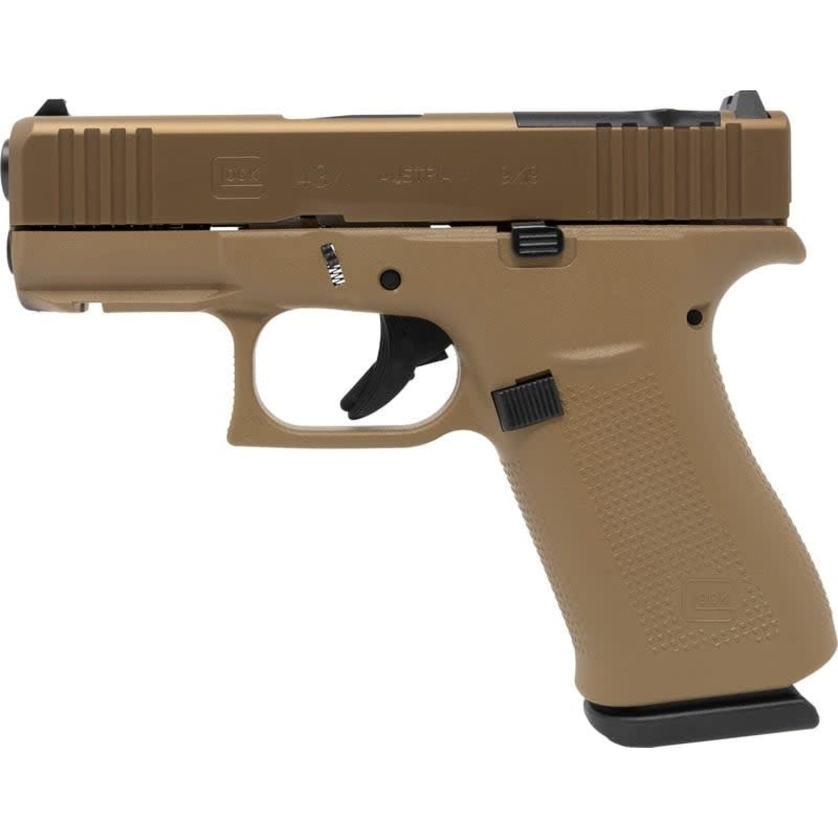 GLOCK Glock 43X MOS 3.41" 9mm 10rd Pistol, Coyote