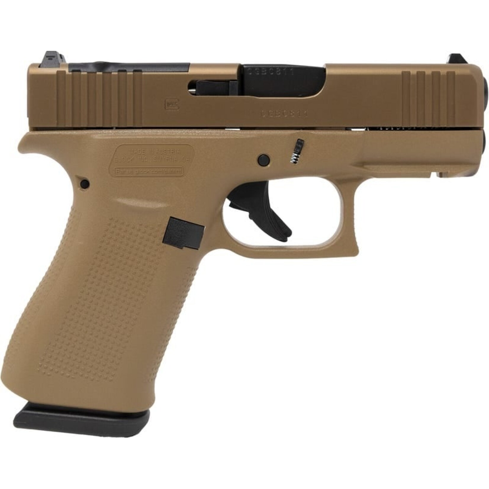 GLOCK Glock 43X MOS 3.41" 9mm 10rd Pistol, Coyote