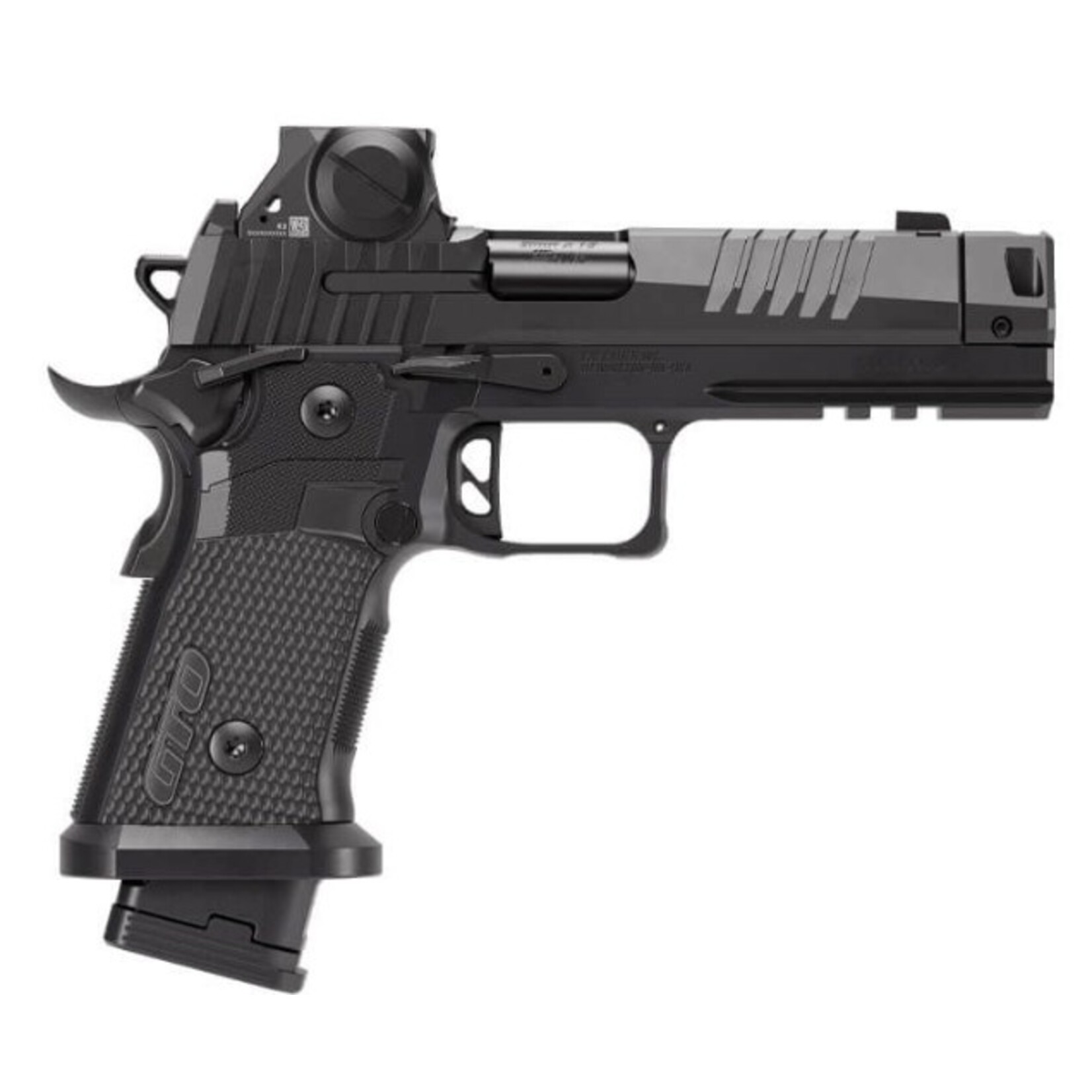SIG SAUER Sig Sauer P211 GTO w/Optic Full Size 9mm Luger 23+1 4.40" Black Bull Barrel w/MACH3D Compensator, Black Nitron Stainless Steel Optic Ready/Serrated Slide, Black Nitron Stainless Steel Frame w/Picatinny Rail, G10 Grip Panels Grip, ROMEOX Pro