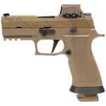 SIG SAUER Sig Sauer M18X w/Optic Carry Frame 9mm Luger 21+1 3.90" Black Barrel Coyote PVD Optic Ready/Serrated Stainless Steel Slide & Polymer Frame w/Beavertail & Picatinny Rail, Sig ROMEOM17