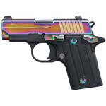 SIG SAUER Sig Sauer P238 Micro-Compact Frame 380 ACP 6+1 2.70" Black Steel Barrel, High Polished Rainbow Titanium PVD Serrated Stainless Steel Slide, Black Anodized Alloy Steel Frame, Polymer Grip