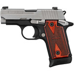 SIG SAUER Sig Sauer P238 Micro Compact Frame 380 ACP 6+1 7+1 2.70" Black Nitride Carbon Steel Barrel, Bead Blasted Stainless Steel Serrated Slide, Black Aluminum Frame w/Beavertail, Rosewood Checkered Grip