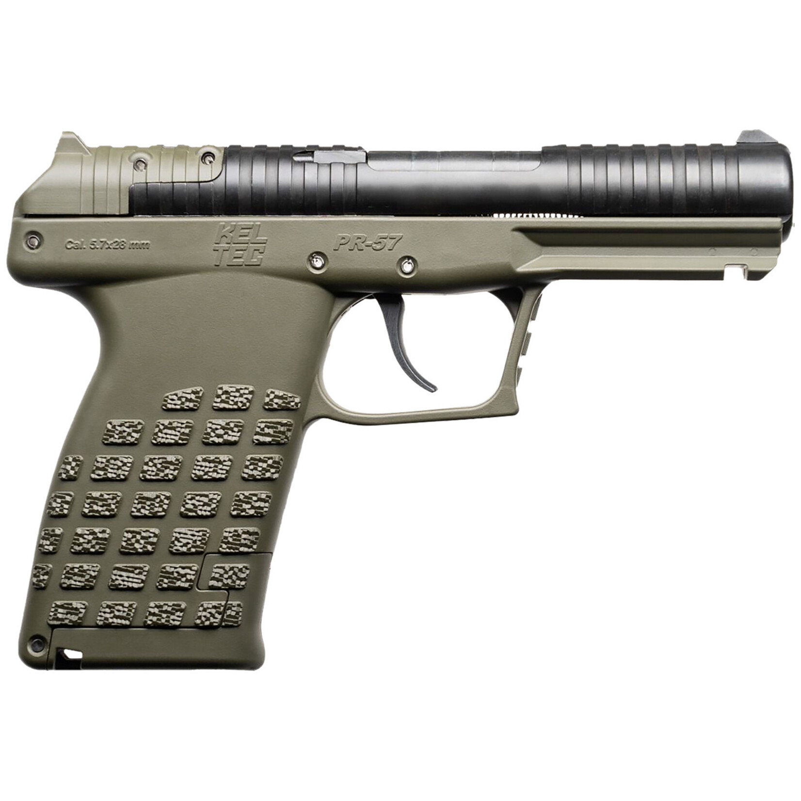 KEL-TEC Kel-Tec PR57 Compact Frame 5.7x28mm 20+1 4" Black Steel Barrel, OD Green Optic Ready/Serrated Slide, OD Green Textured Grip