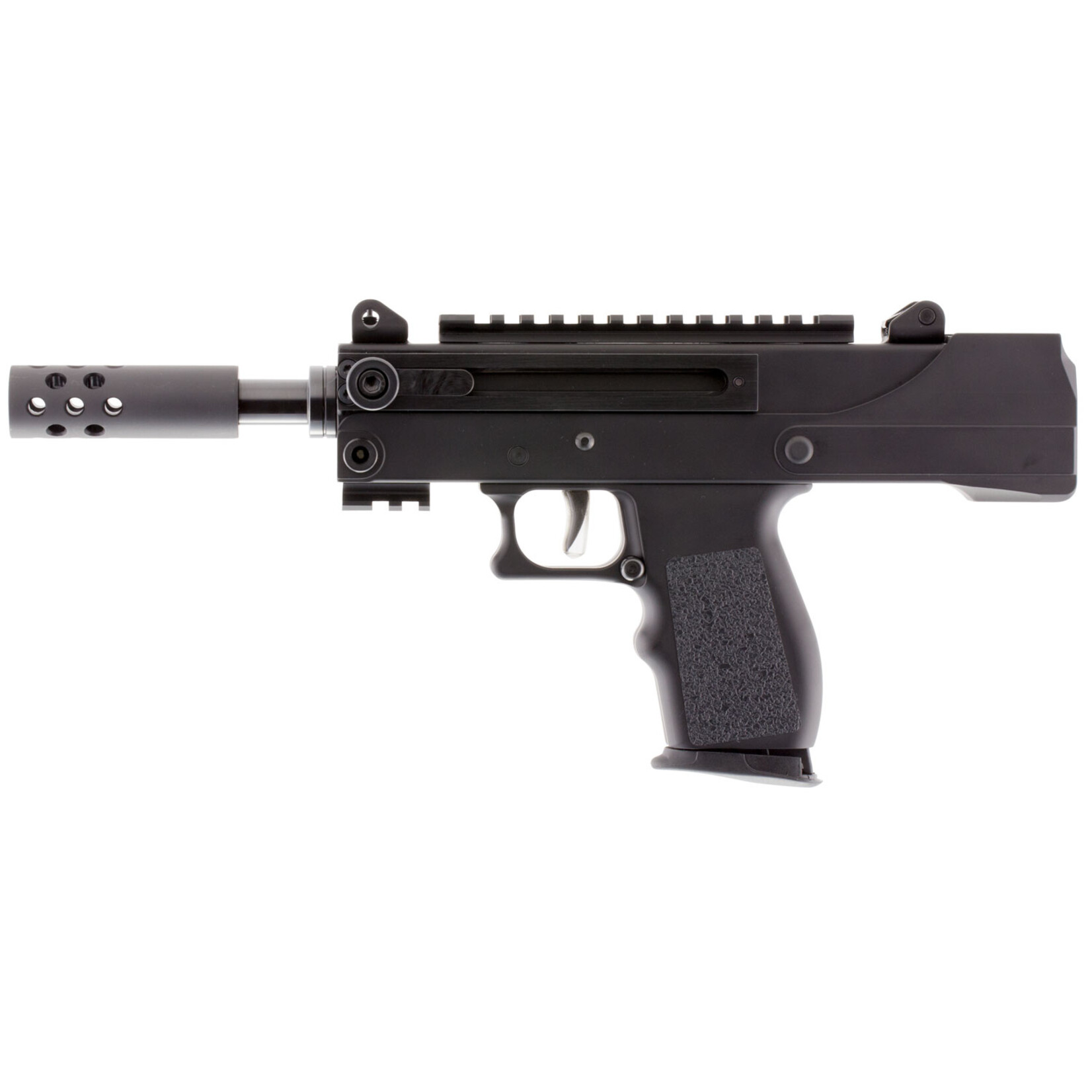 Master Piece Arms MasterPiece Arms  Defender 5.7x28mm 20+1 5" Threaded Barrel w/Muzzle Brake, Machined Aluminum Lower Receiver w/Picatinny Accessory Rail, Compatible w/FN 57 20rd & 30rd Magazines, Aluminum Grips