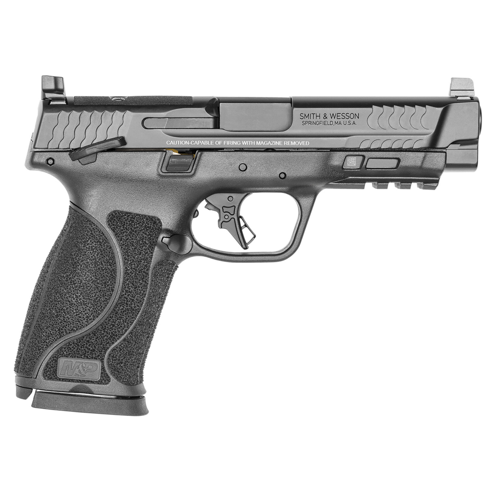 Smith & Wesson Smith & Wesson M&P M2.0 Full Size 10mm Auto 15+1, 4.60" Black Armornite Stainless Steel Barrel & Optic Cut/Serrated Slide, Matte Black Polymer Frame w/Picatinny Rail