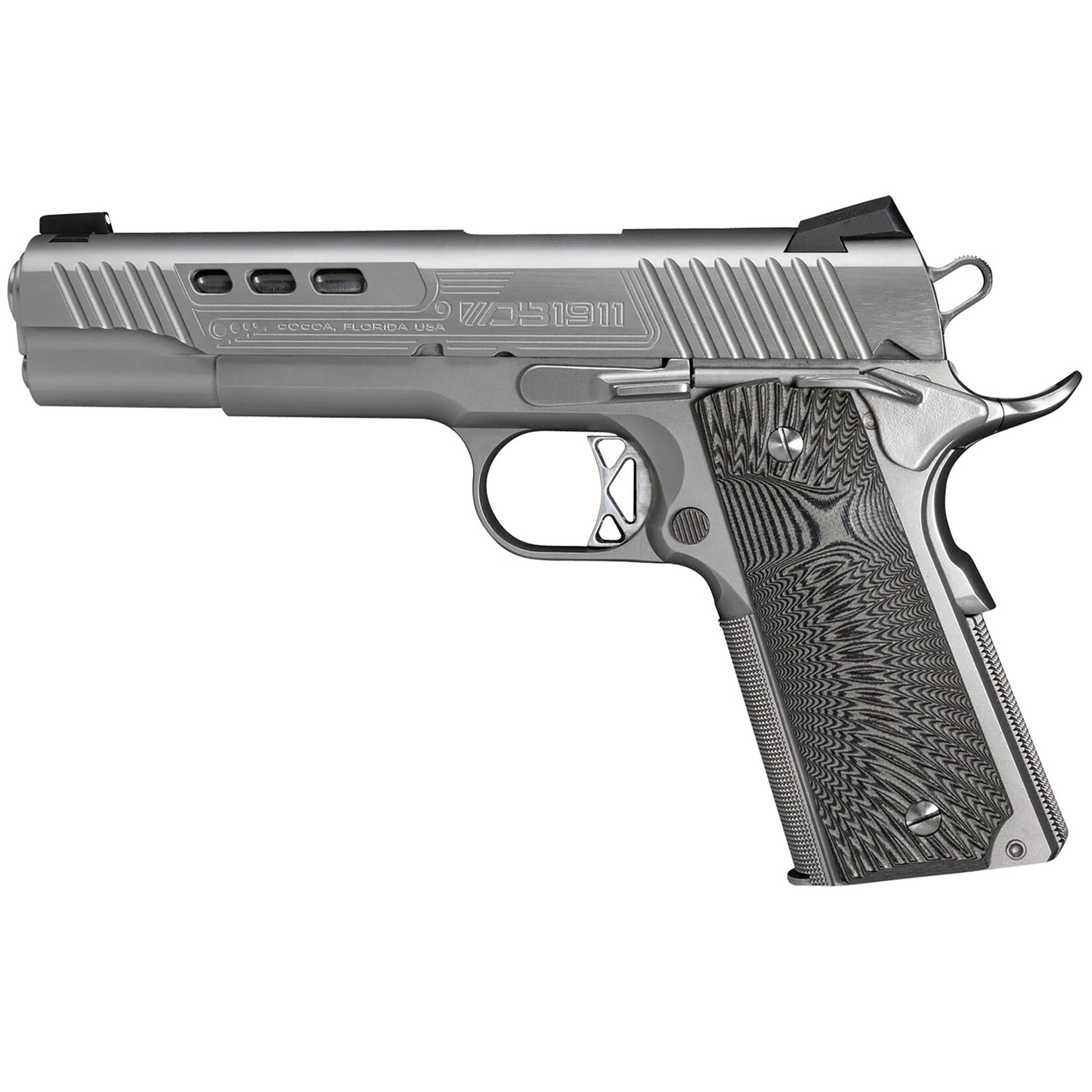 Diamondback Diamondback 1911 Limited Edition 45 ACP 8+1 5" Stainless Match Grade Barrel, Ported/Serrated Stainless Steel Slide & Frame w/Beavertail, Black G10 Grip