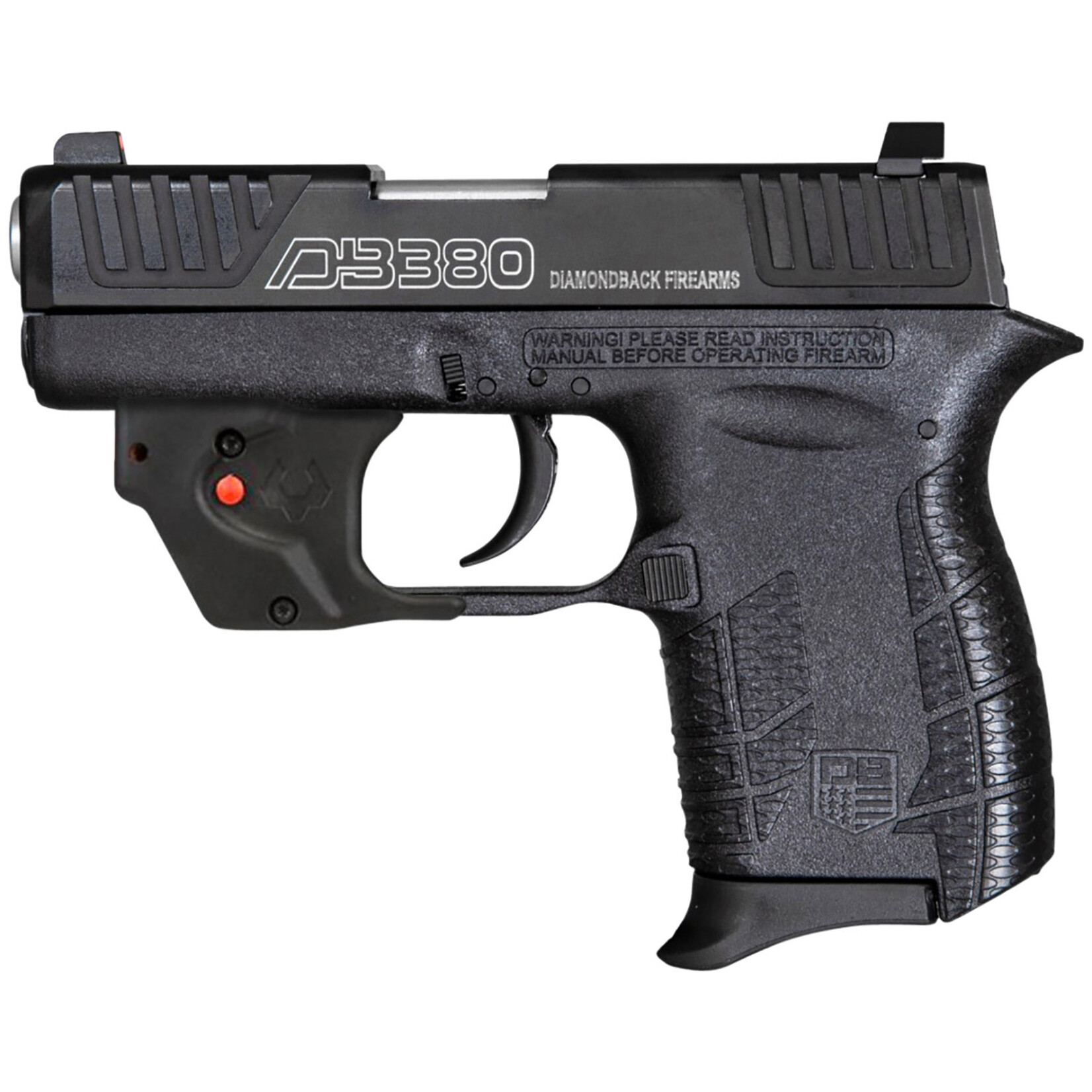 Diamondback Diamondback DB380 Gen4 w/Laser Micro-Compact Frame 380 ACP 6+1, 2.80" Stainless Steel Barrel, Serrated Stainless Steel Slide, Mint Polymer Frame w/Beavertail & Grip, Viridian Laser
