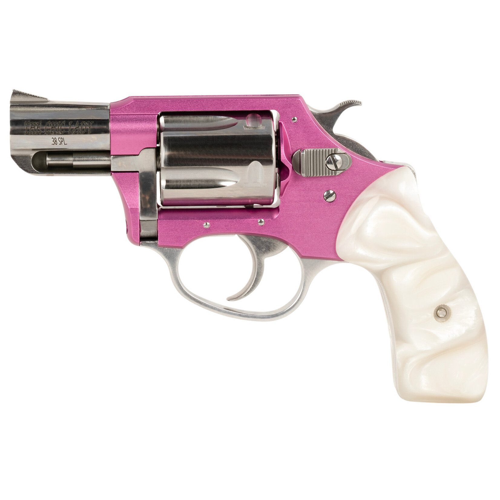 Charter Arms Charter Arms Undercover Lite Chic Lady Small 38 Special 5 Shot 2" High Polished Stainless Steel Barrel & Cylinder, Pink Aluminum Frame, Pearl Grip, Exposed Hammer