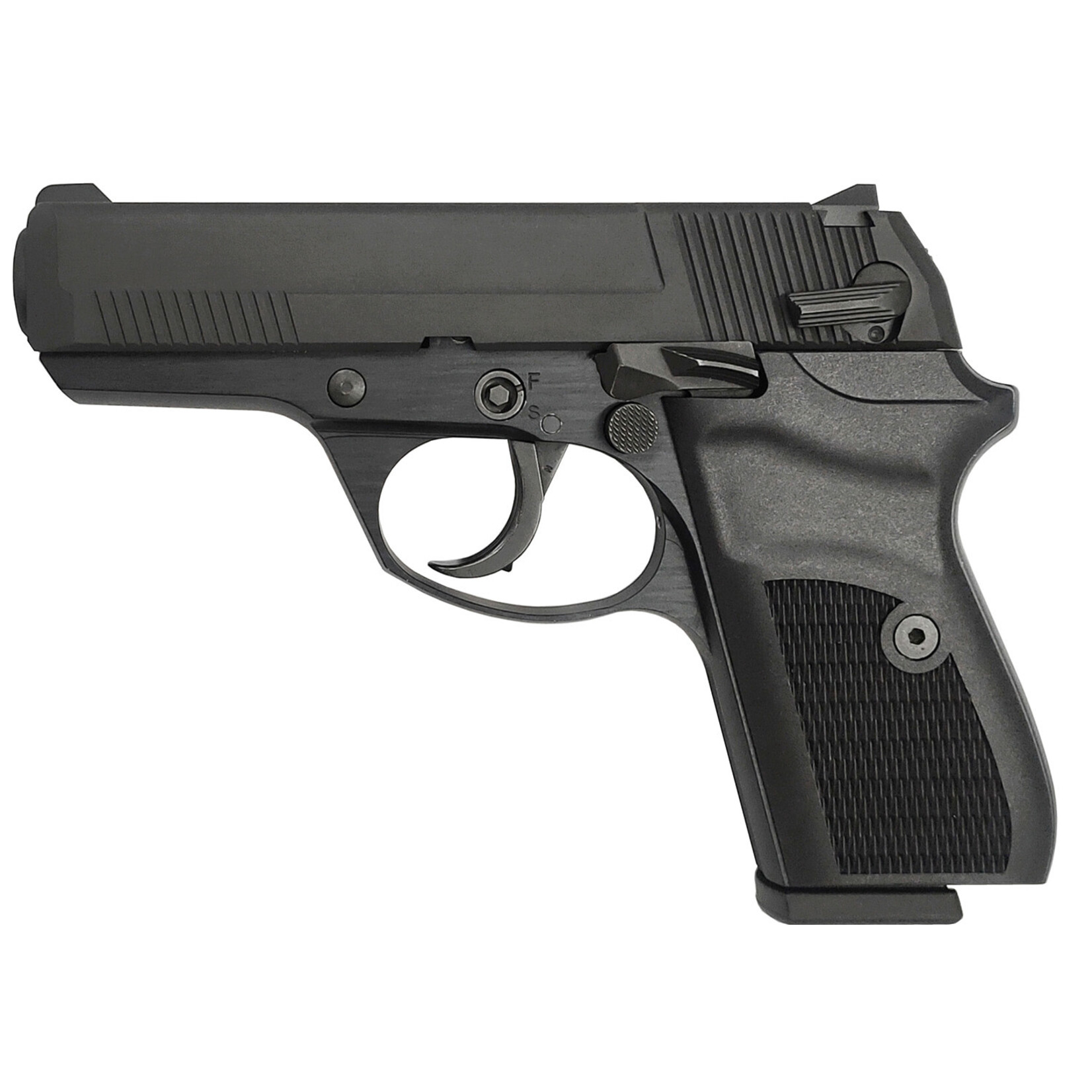 Rock Island Armory Rock Island LI380 Compact 380 ACP 8+1, 3.55" Black Steel Barrel, Black Parkerized Serrated Slide, Black Parkerized Steel Frame w/Beavertail, Black Polymer Grip