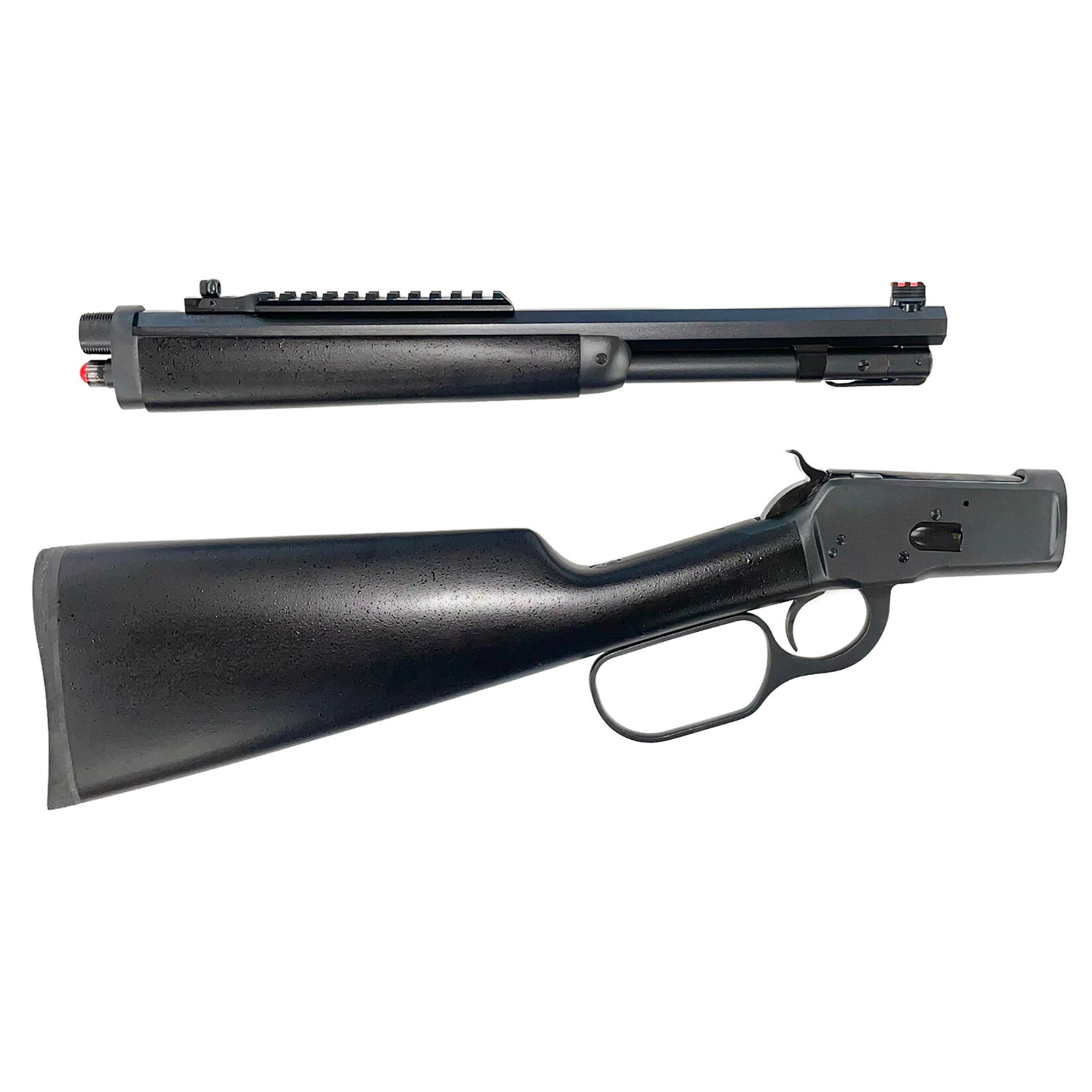 Taylor's & Co Taylors & Company 1892 Alaskan Take-Down 44 Rem Mag Caliber with 7+1 Capacity, 16" Barrel, Matte Black Metal Finish & SoftTouch Black Synthetic Stock Right Hand (Full Size)