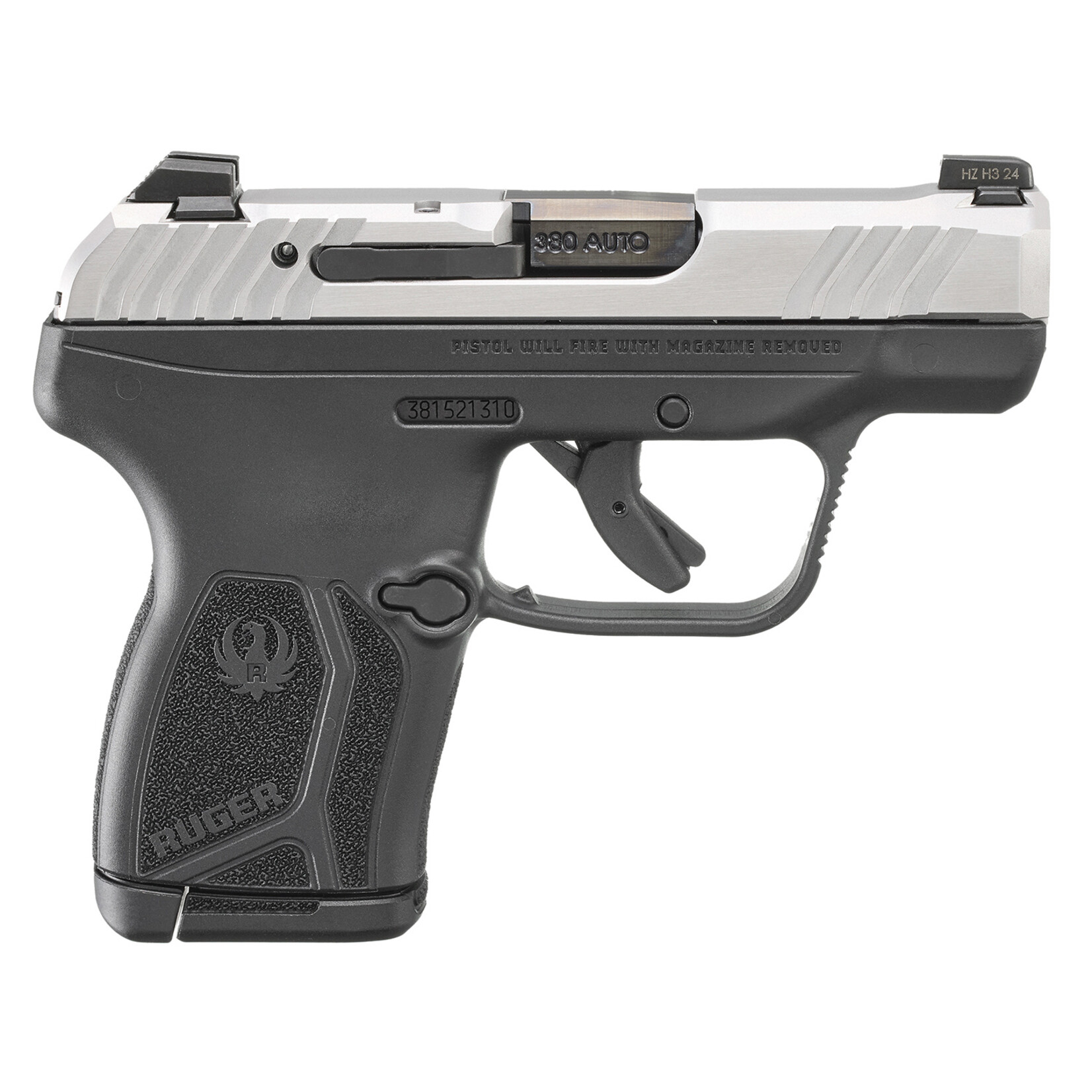 Ruger Ruger LCP Max Compact Frame 380 ACP 10+1 2.80" Black Stainless Steel Barrel, Serrated Stainless Steel Slide, Black Polymer Frame, Black Polymer Grip, Holster, Magazine & Magazine Loader