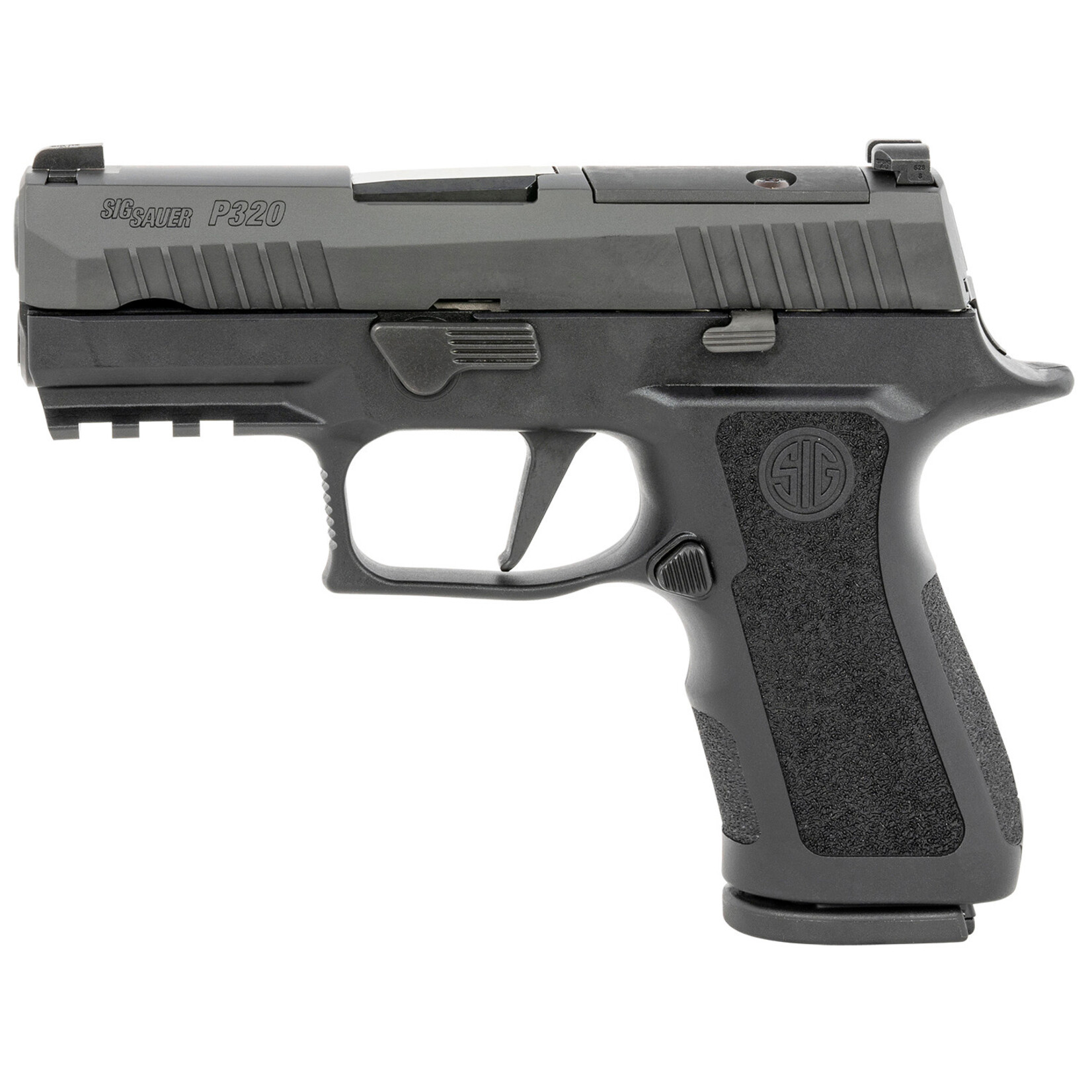 SIG SAUER Sig Sauer P320 XCompact 9mm Luger 15+1 3.60" Black Carbon Steel Barrel, Black Nitron Optic Ready/Serrated Slide, Black Stainless Steel Frame w/Beavertail & Picatinny Rail, Black XCompact Polymer Grips