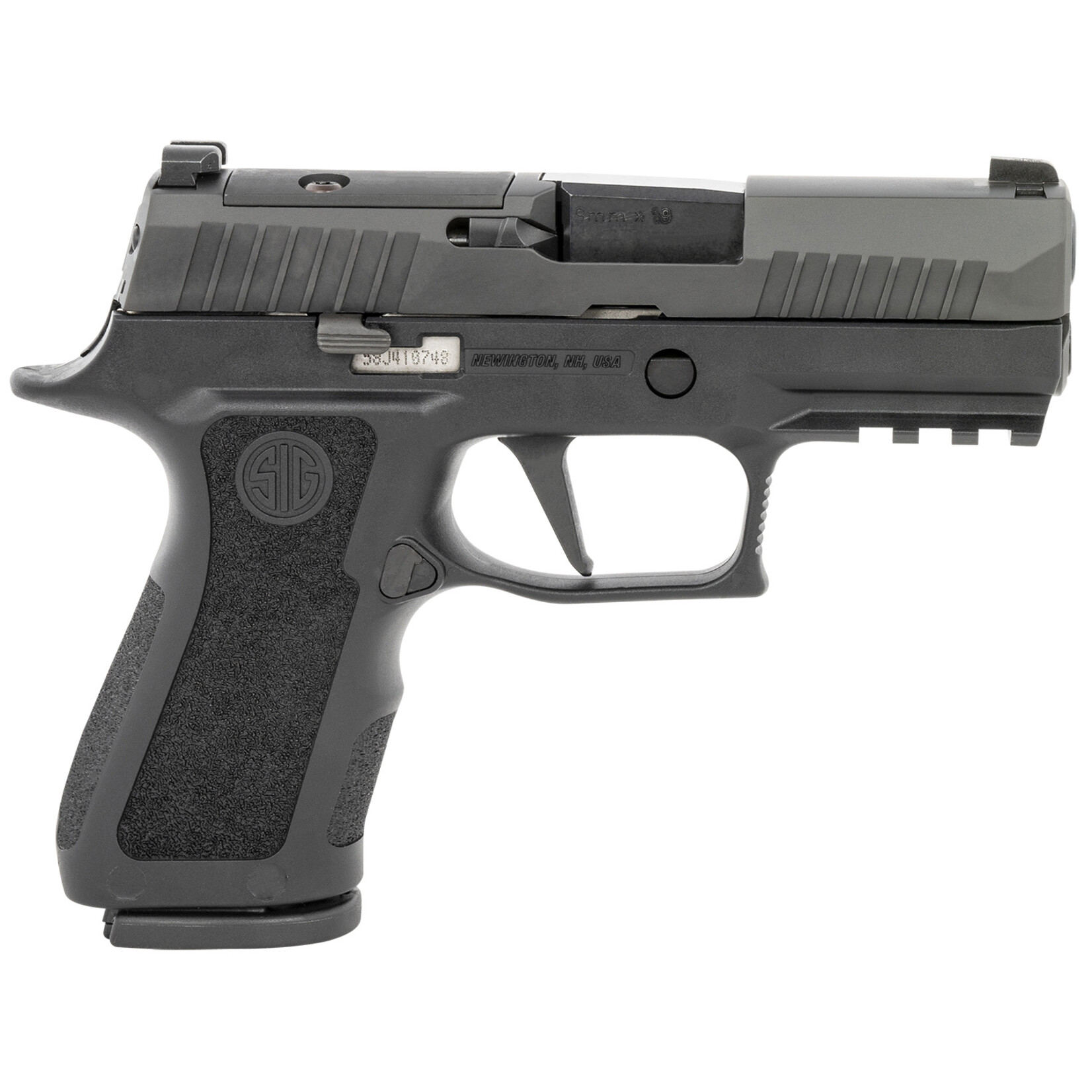 SIG SAUER Sig Sauer P320 XCompact 9mm Luger 15+1 3.60" Black Carbon Steel Barrel, Black Nitron Optic Ready/Serrated Slide, Black Stainless Steel Frame w/Beavertail & Picatinny Rail, Black XCompact Polymer Grips