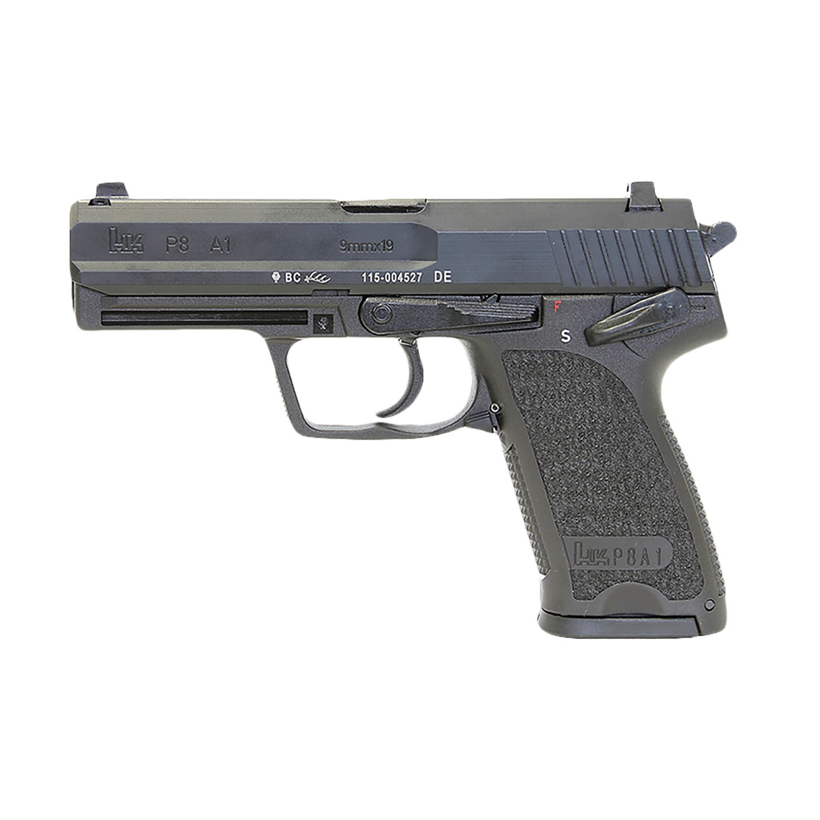 HK HK P8A1 9mm Luger 15+1 16.50" Black Steel Barrel, Black Receiver