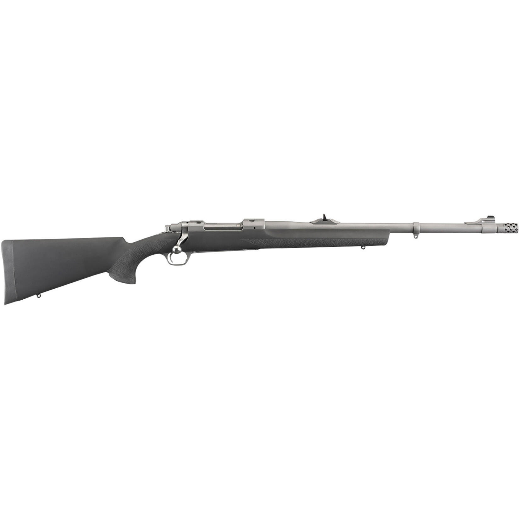 Ruger Ruger Hawkeye Alaskan Full Size 300 Win Mag 3+1 20" Matte Stainless Steel Threaded Barrel, Integral Scope Mounts Stainless Steel Receiver, Black Hogue OverMolded Synthetic Stock