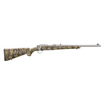 Ruger Ruger 77/357 357 Mag 5+1 18.50" Brushed Stainless Threaded Barrel, Brushed Stainless Integral Scope Mount, Fixed Desolve Bare Reduced Camo Synthetic Stock, Thread Protector