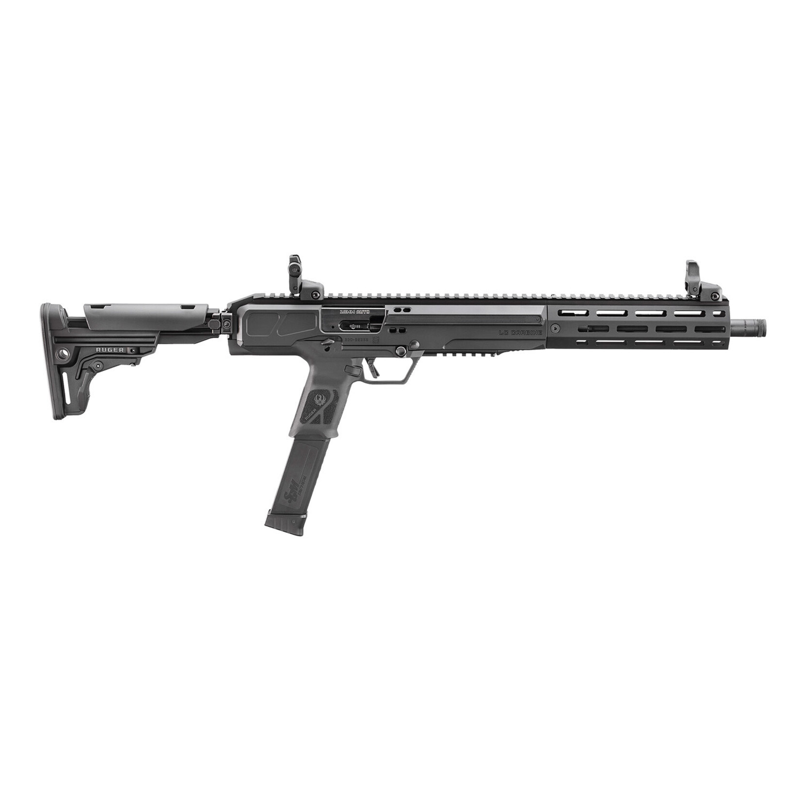 Ruger Ruger LC Carbine Standard 10mm Auto 30+1 16.25" Threaded Barrel Black Anodized Aluminum Alloy Receiver Alloy Steel Receiver Folding Adjustable Black