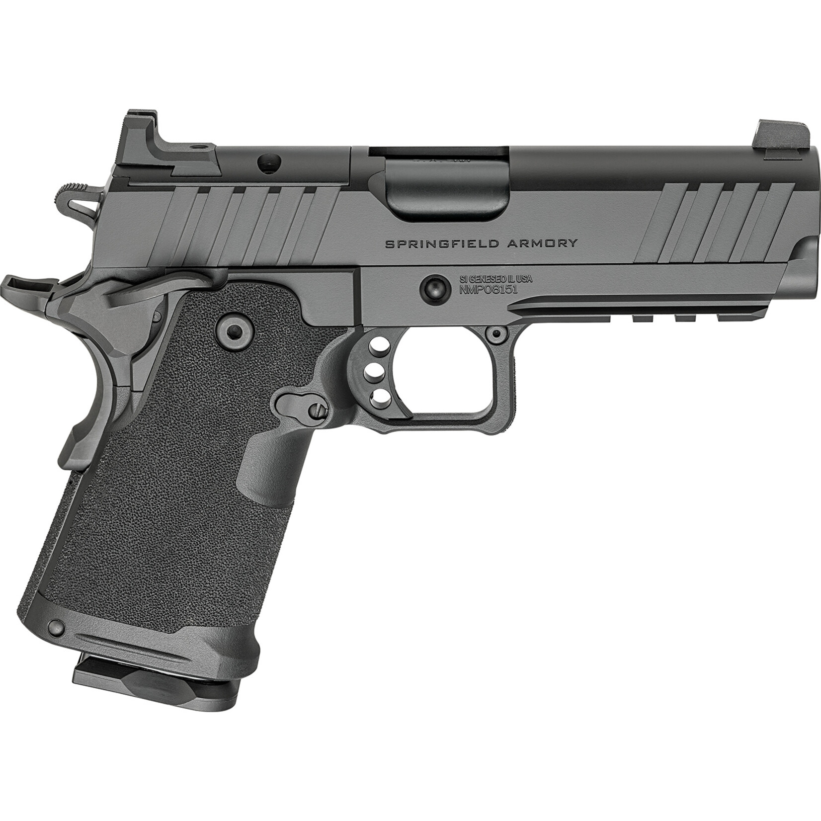 Springfield Armory Springfield Armory 1911 DS Prodigy Compact Frame 9mm Luger 15+1 4.25" Black DLC Match Grade Barrel, Black Cerakote Carbon Steel Optic Ready/Serrated Slide, Black Cerakote Steel Frame w/Beavertail & Picatinny Rail, Black Polymer Grip
