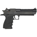 Magnum Research Magnum Research Desert Eagle Mark XIX L6 50 AE 7+1, 6" Black Steel w/Integral Muzzle Brake & Picatinny Rail Barrel, Black Serrated Carbon Steel Slide, Black Anodized Aluminum Frame w/Beavertail & Picatinny Rail, Black Hogue Finger Grooved Gri