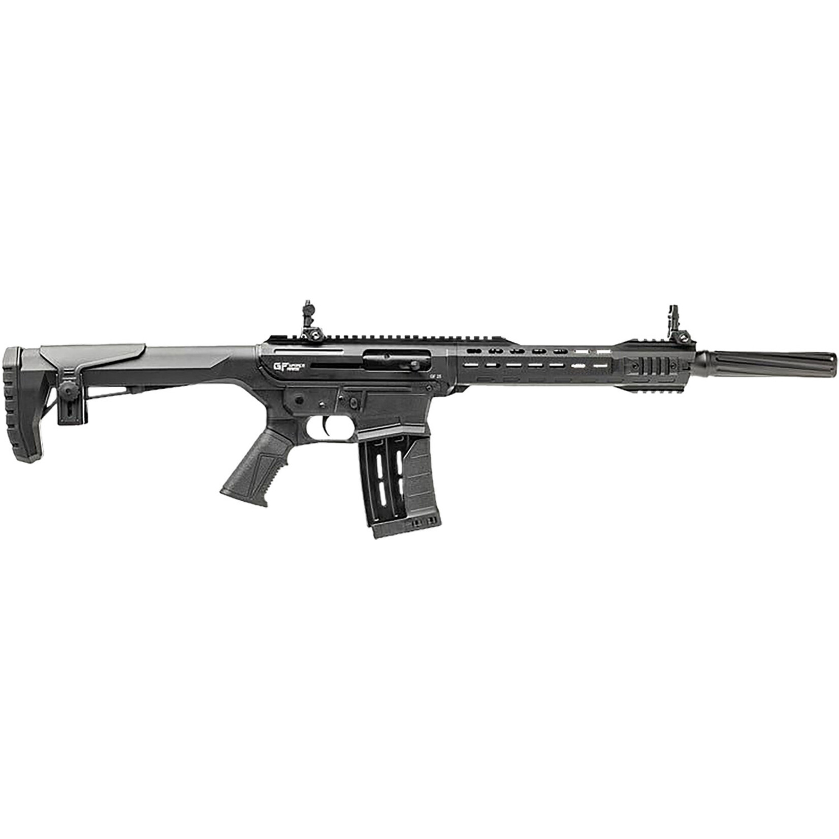 GFORCE ARMS Gforce Arms GF25 12 Gauge Semi-Auto 3" 5+1 18.50" Black Cerakote Spiral Threaded Barrel, Black Cerakote Picatinny Rail Aluminum Receiver, Black Adjustable Synthetic Stock w/Black Rubber Grip