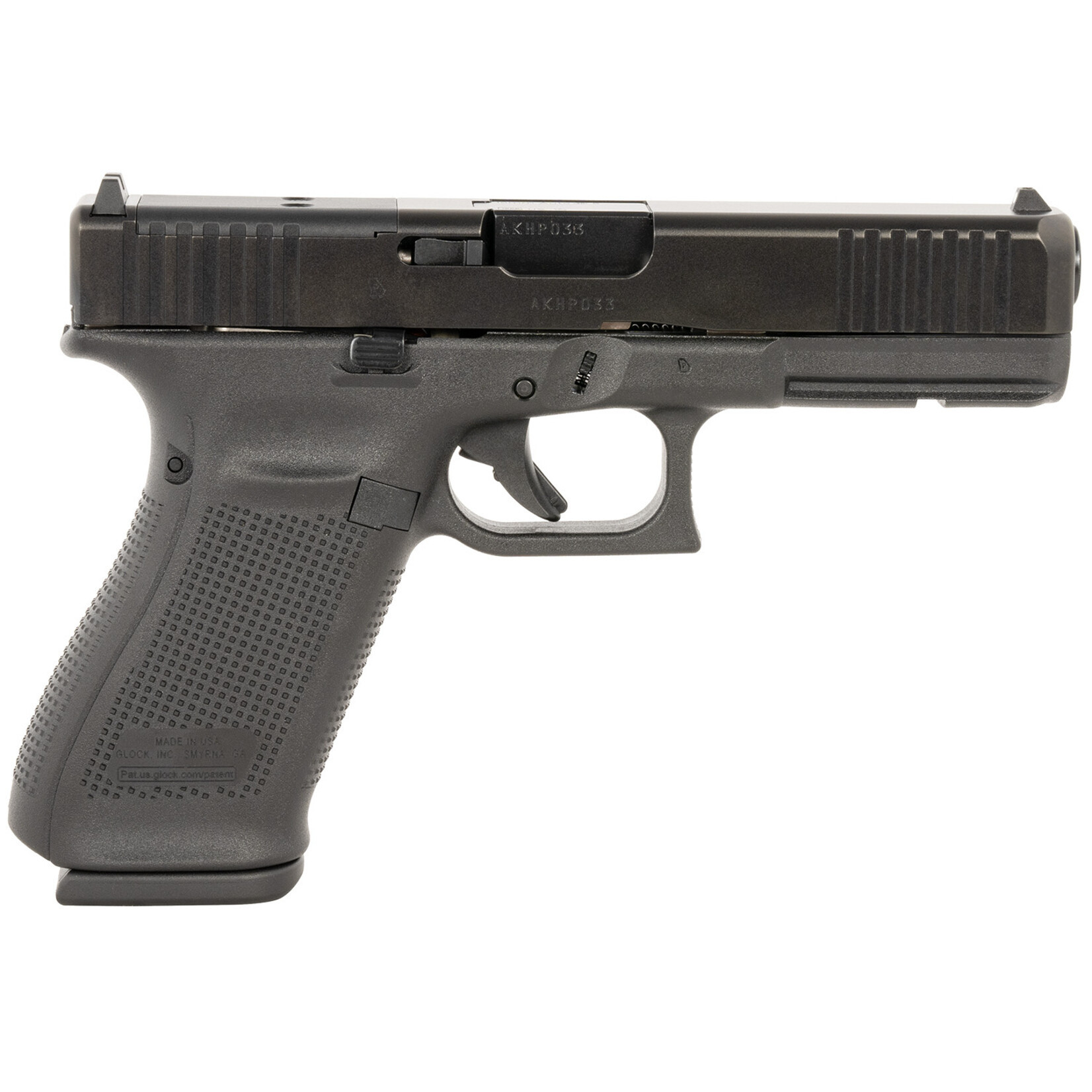 GLOCK Glock G20 Gen5 MOS Standard 10mm Auto 15+1 4.61" Black GMB Barrel, Black nDLC Serrated Slide, Black Polymer Frame w/Picatinny Rail, Black Textured Grip, Ambidextrous, USA Made