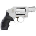 Smith & Wesson Smith & Wesson Model 642 Airweight J-Frame 38 Special +P 5 Shot 1.88" Stainless Steel Barrel, Stainless Cylinder, Stainless Aluminum Frame, Black Finger Grooved Grip, Concealed Hammer