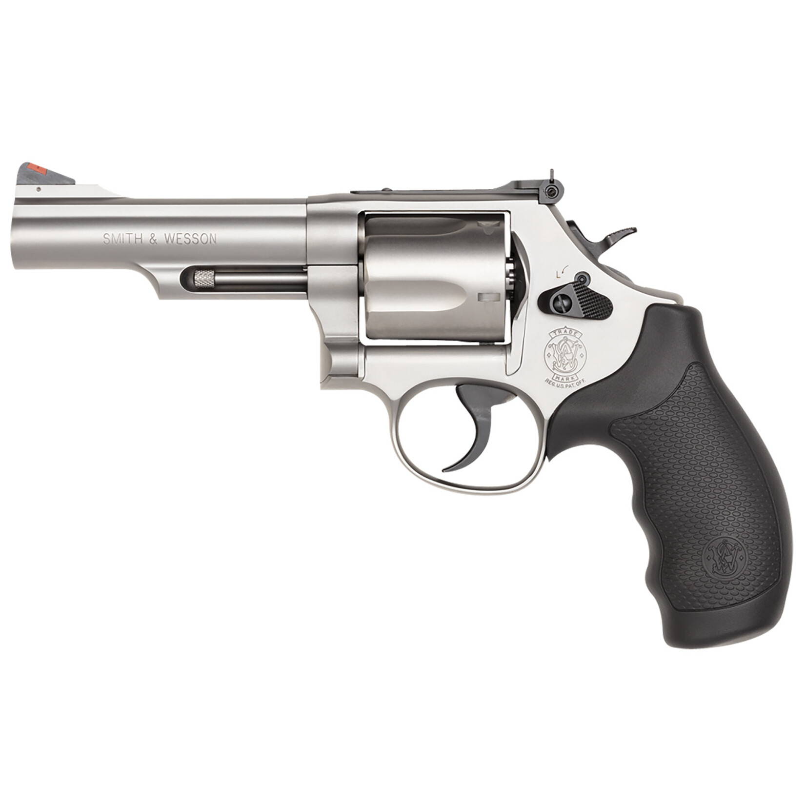 Smith & Wesson Smith & Wesson  Model 69 *CA Compliant L-Frame 44 S&W Spl/44 Rem Mag 5 Shot 4.25" Matte Stainless Steel Barrel, Matte Stainless Cylinder, Matte Stainless Stainless Steel Frame, Black Finger Grooved Grip, Internal Lock Safety, Exposed Hammer