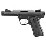 Ruger Ruger Mark IV 22/45 22 LR 10+1 4.40" Steel Threaded Bull Barrel, Blued Picatinny Rail Receiver, Blued Polymer Frame, Black Checkered Polymer Grip