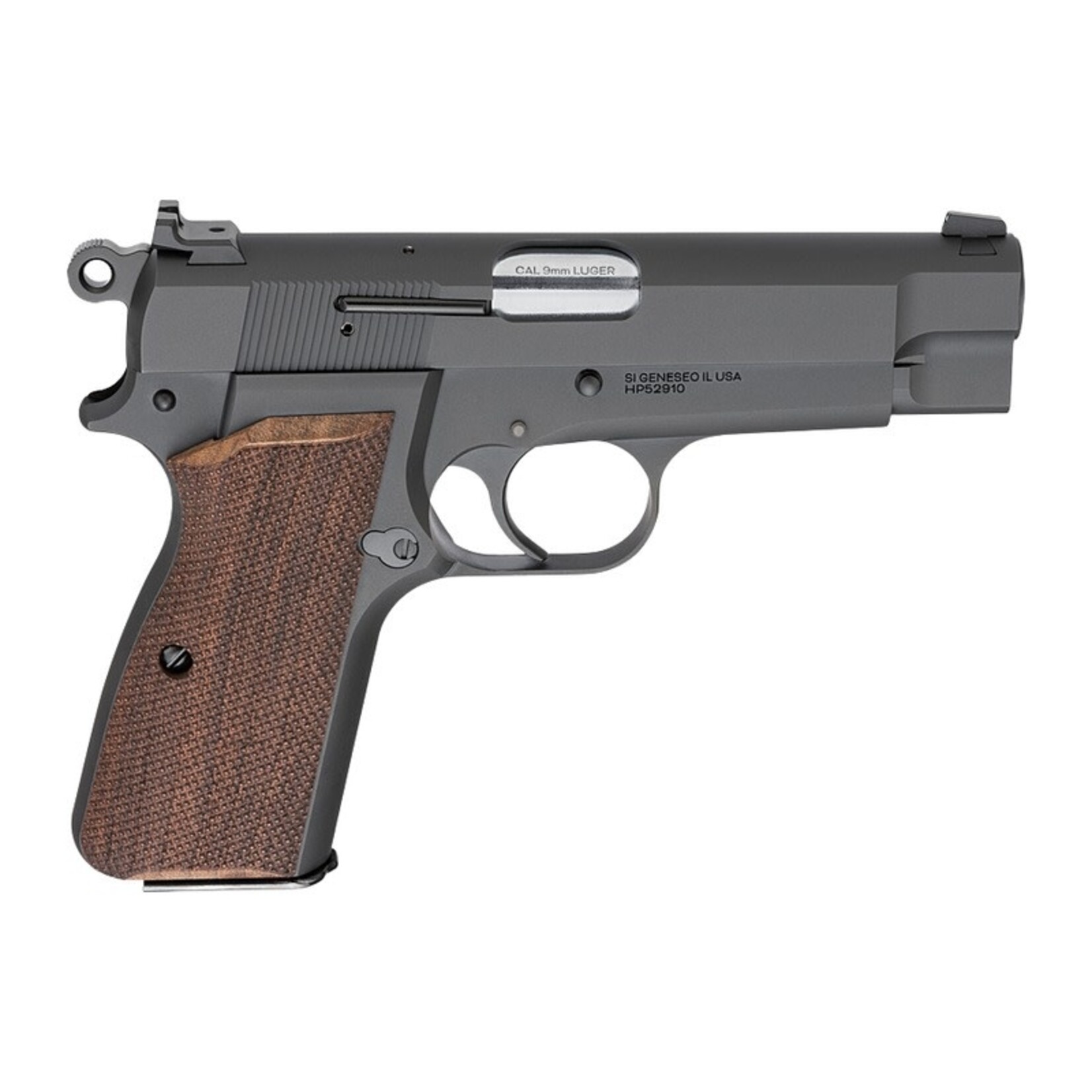 Springfield Armory Springfield Armory SA-35 Compact 9mm Luger 15+1 4" Stainless Steel Barrel, Black Carbon Steel Serrated Slide & Frame, Checkered Walnut Grip