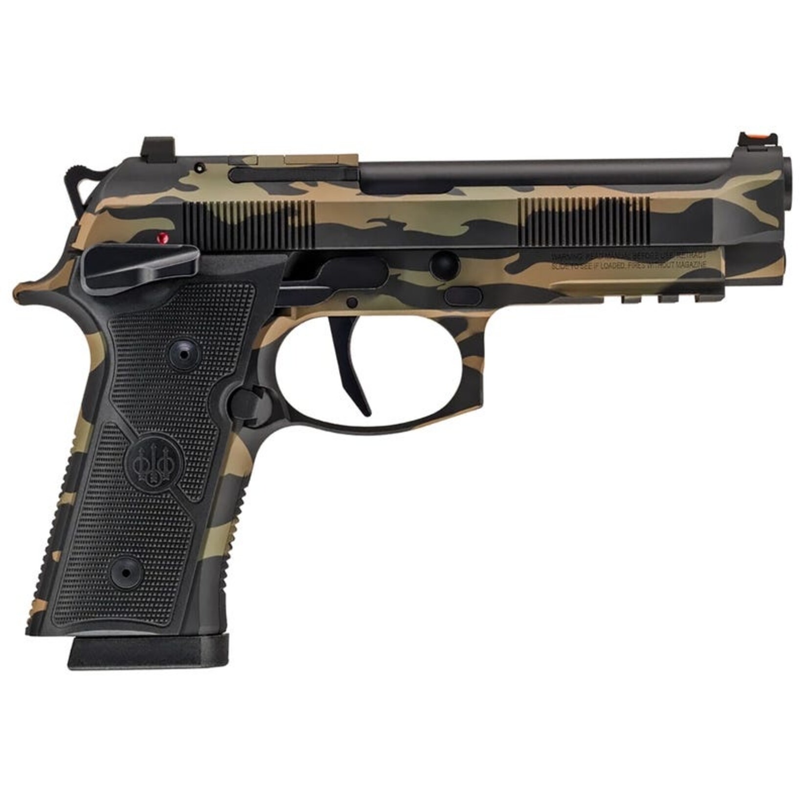 Beretta Beretta USA 92XI Combat Full Size Frame 9mm Luger 18+1 4.70" Black Inox Steel Barrel, Vietnam Tiger Stripe Camo Cerakote Serrated Steel Slide & Steel Frame w/Beavertail & Picatinny Rail, Black Textured Grip, Ambidextrous