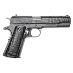Cnc Firearms Colt Government Gator Sports South Exclusive 45 ACP 7+1 5" Stainless Match Grade Barrel, Black Alligator Leather Stainless Steel Slide, Black DLC Stainless Steel Frame, Black Alligator Leather Grip