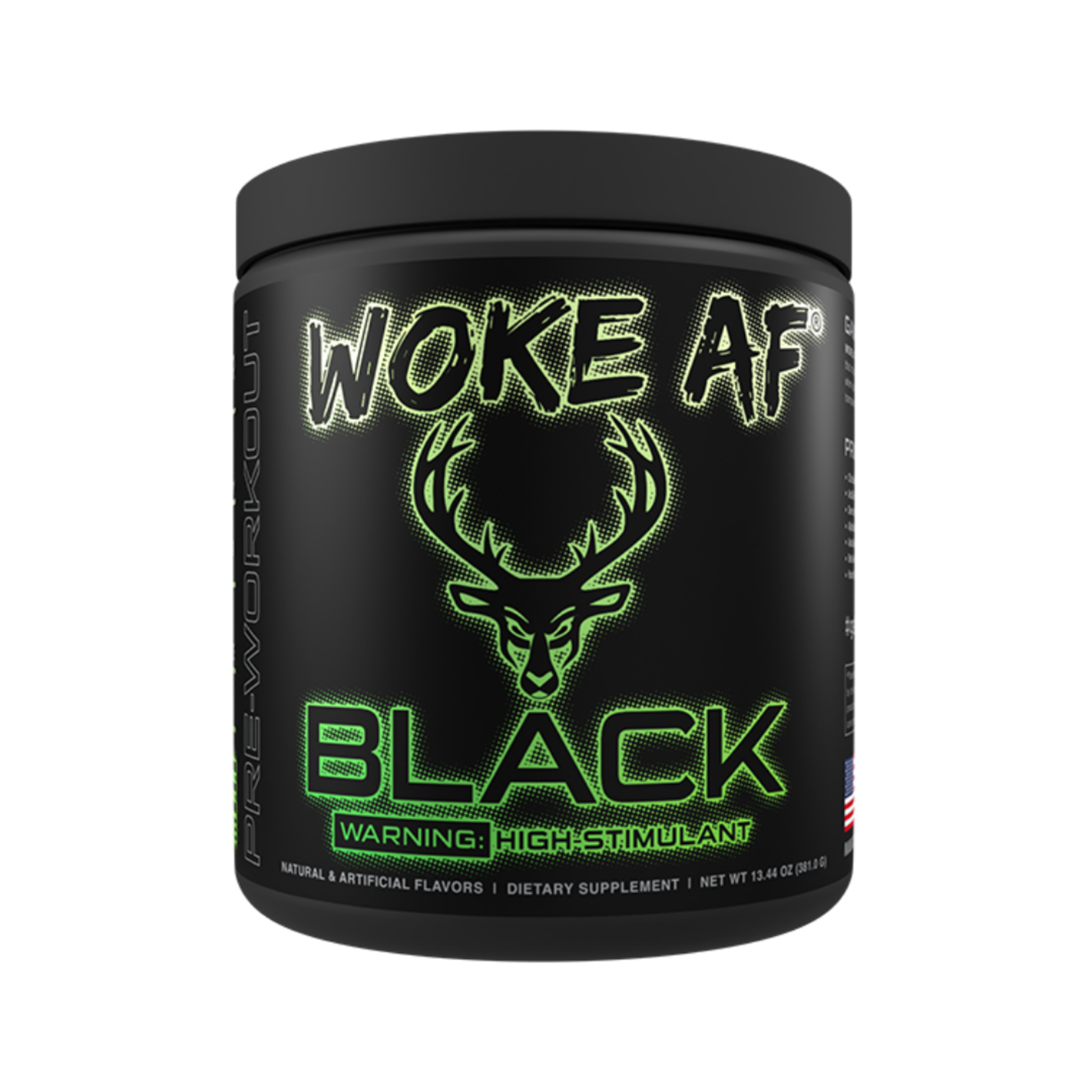 Bucked Up Woke AF Black PreWorkout Growth Nutrition & Supplements