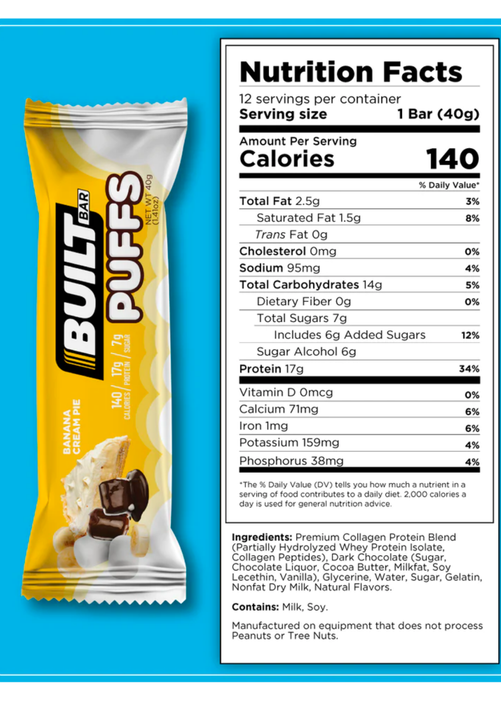 Built Bar Puffs Growth Nutrition & Supplements