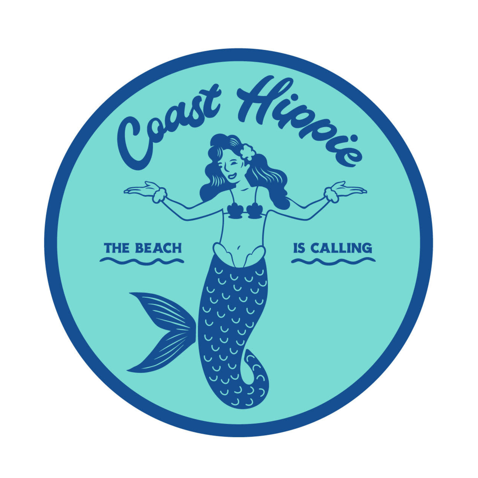 Coast Hippie Stickers Mermaid Blue