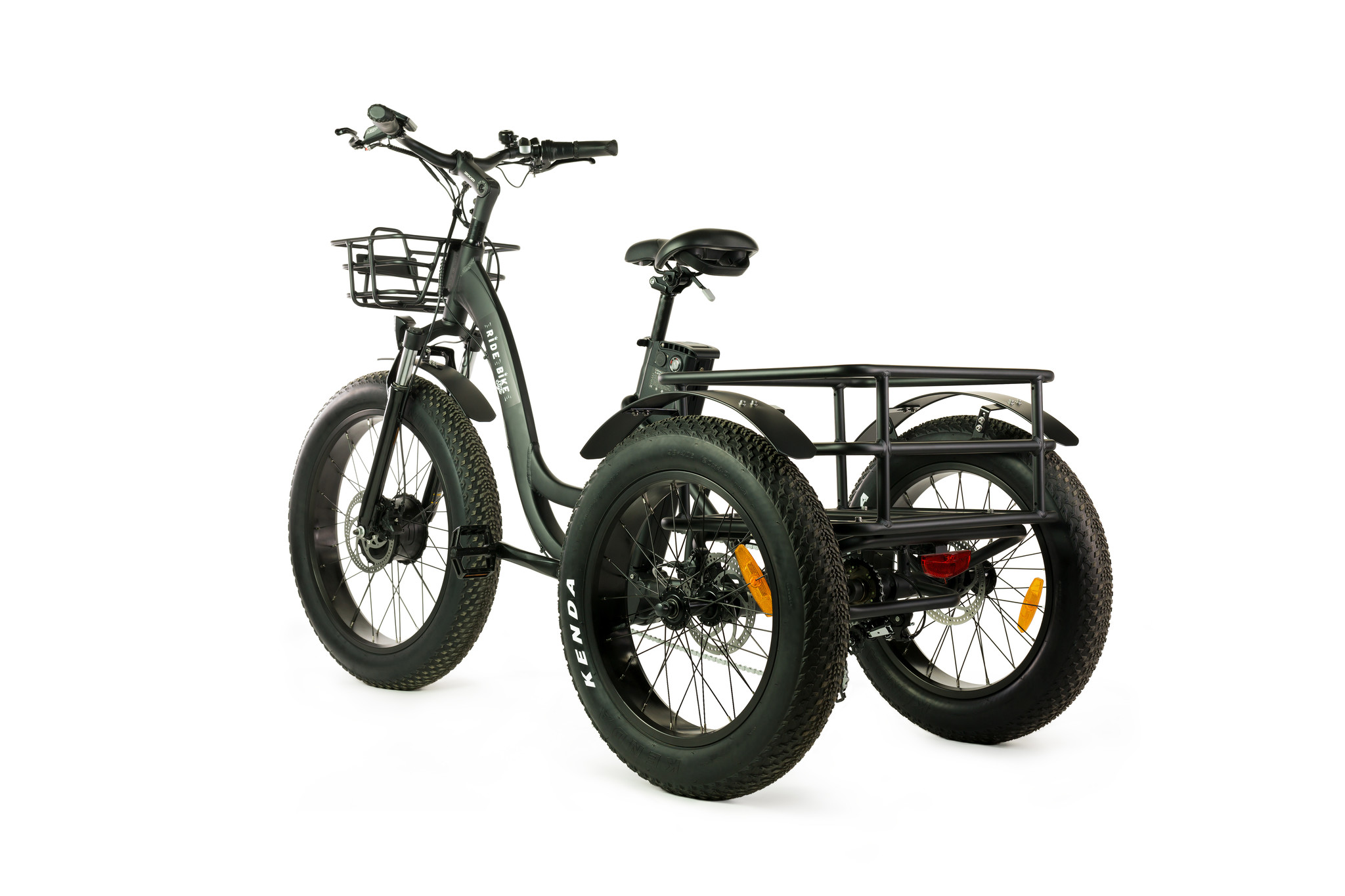 Vélo électrique 3 roues tricycle fourche suspendue touche démarrage 6km/h  autonomie 55km