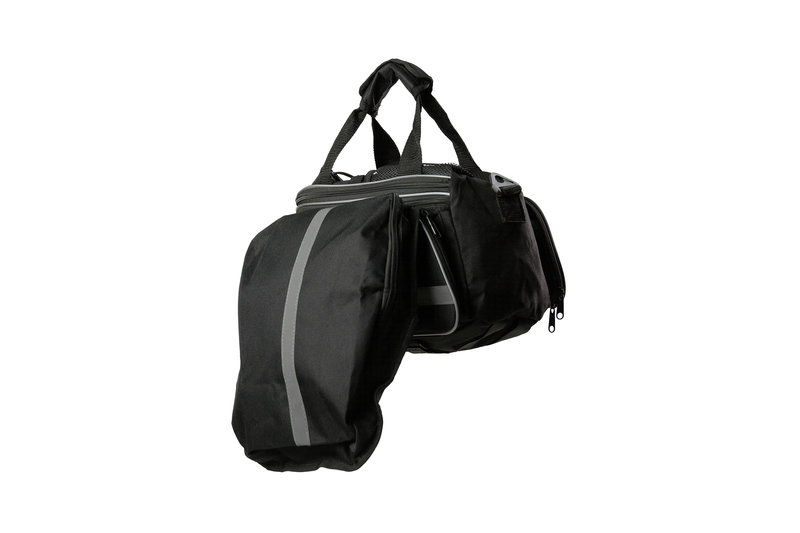 Black rear rack bag