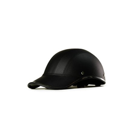 Casque en cuir - noir