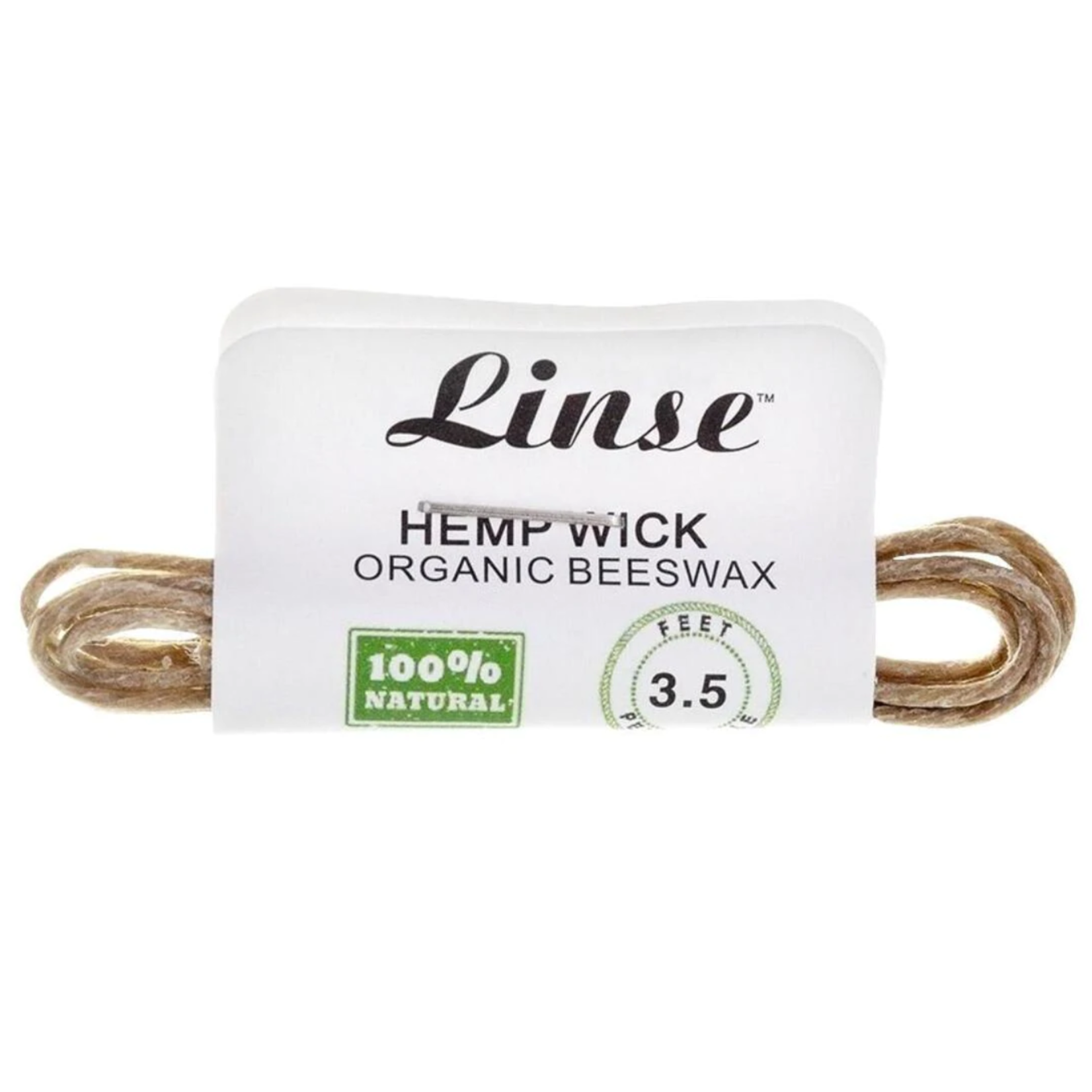 Linse Organic Beeswax Hemp Wick - 3.5 Feet per Bundle