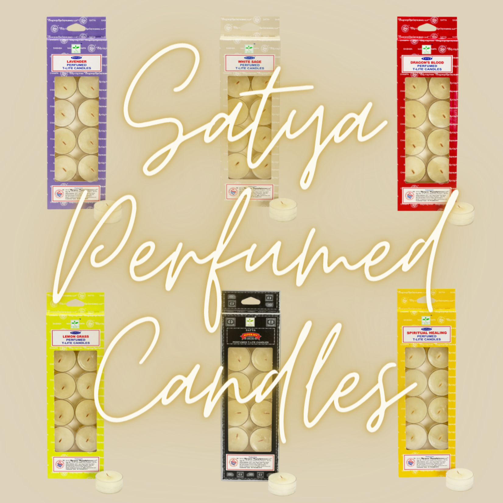 Satya Satya Perfumed Tea Light Candles - 12 Count