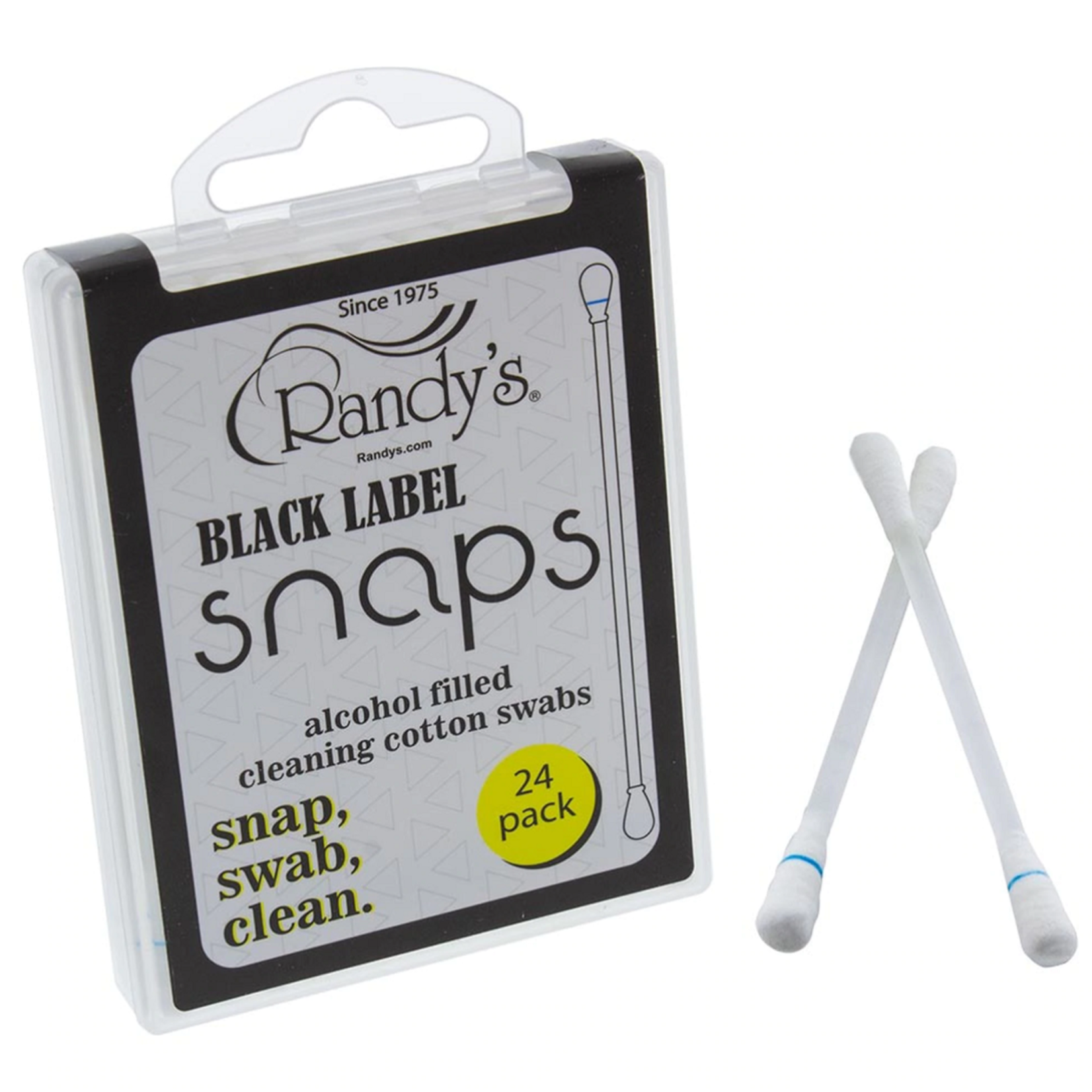 Randy's Randy's Black Label Snaps: Alcohol Filled Cleaning Cotton Swabs - 24 pack